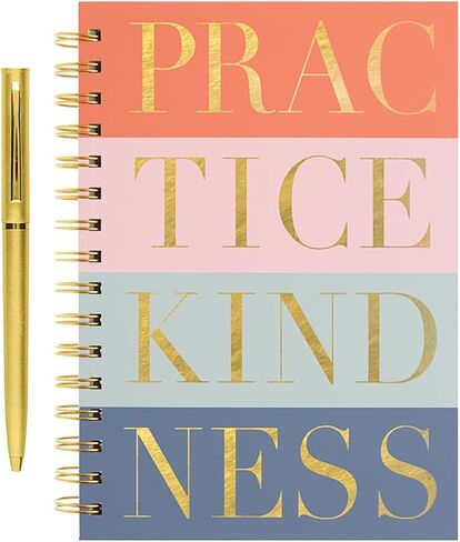 C.R. Gibson Blush Blue Star Spiral Notebook with Pen, 160 pgs., 6'' W x 8.5'' H in Kuwait