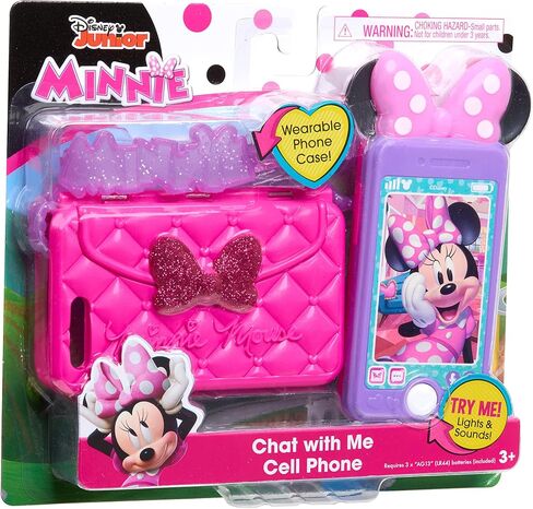 Disney Junior Minnie Mouse Chat with Me Pretend Play Cell Phone Set, Lights and Sounds, Kids Toys for Ages 3 Up by Just Play in Kuwait