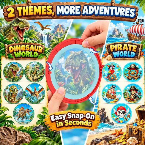 Rotating Target Shooting Games Toys for Boys, 2 Toy Guns & 20 Darts, Dinosaur & Pirate Rocket Targets Compatible with Nerf Guns, Outdoor Carnival Birthday Gifts for Kids Age 3 4 5 6 7 8 9 10 12+ in Saudi Arabia