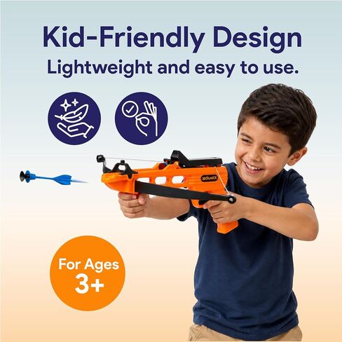 New Bounce Bullseye Crossbow Game – Kids Target Shooting Toy with 6 Suction Darts, Indoor & Outdoor Archery Fun, Improves Focus & Coordination, 1-2 Player Game, Ages 3+ STEM Skill-Building Toy in Kuwait