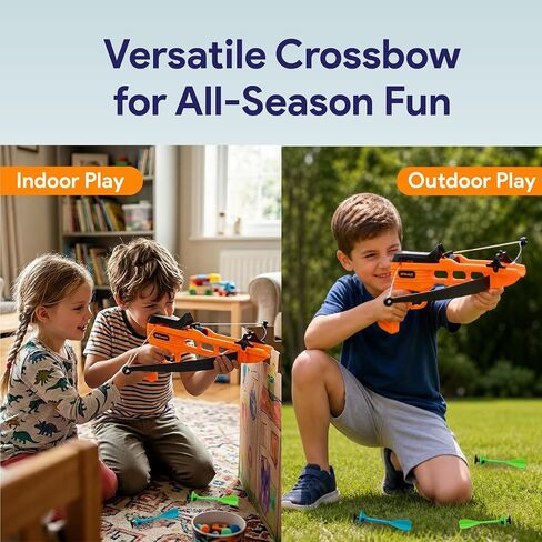New Bounce Bullseye Crossbow Game – Kids Target Shooting Toy with 6 Suction Darts, Indoor & Outdoor Archery Fun, Improves Focus & Coordination, 1-2 Player Game, Ages 3+ STEM Skill-Building Toy in Kuwait