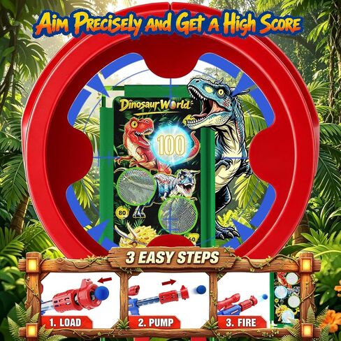 Dimoarch Dinosaur Shooting Game Toys for Kids Boys Ages 4 5 6 7 8 9 10 in Kuwait