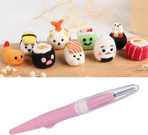 Style Needle Felting Tool,Needle Felting Needle Pen,Wool Felting Tool,Pink DIY Craft Tool for Wool Felt Making,Patchwork,Embroidery,15cm Length in Kuwait