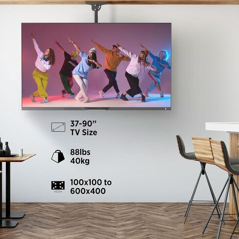 Universal Tilt LCD Mount for 26IN-37IN Up to 80LBS Screen Black in Kuwait