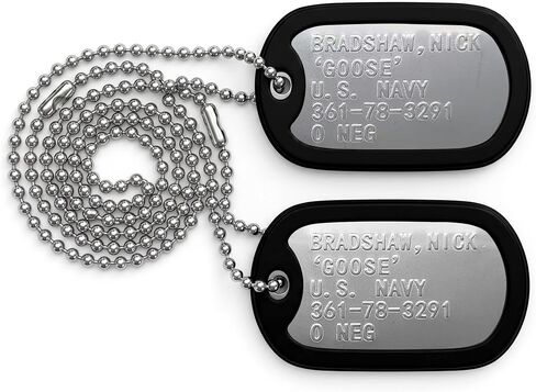 Military Dog Tag Necklace with Pre-Stamped ID Plates and Silencers in Saudi Arabia