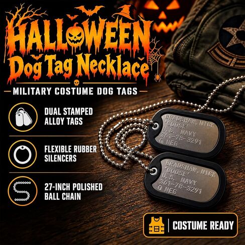 Military Dog Tag Necklace with Pre-Stamped ID Plates and Silencers in Saudi Arabia
