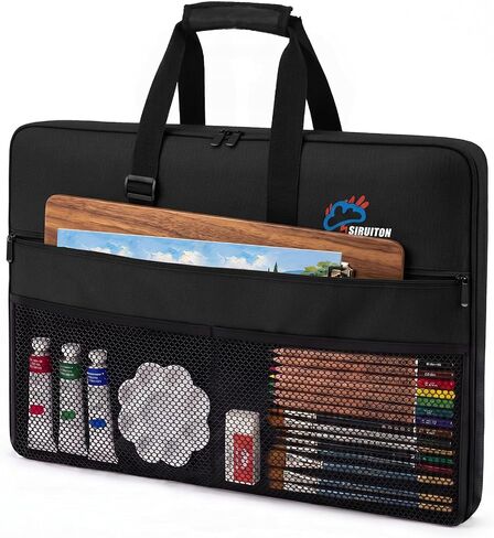 SIRUITON 24"x 36" Light Weight Art Portfolio Tote Bag, Thick 600D Oxford in Kuwait