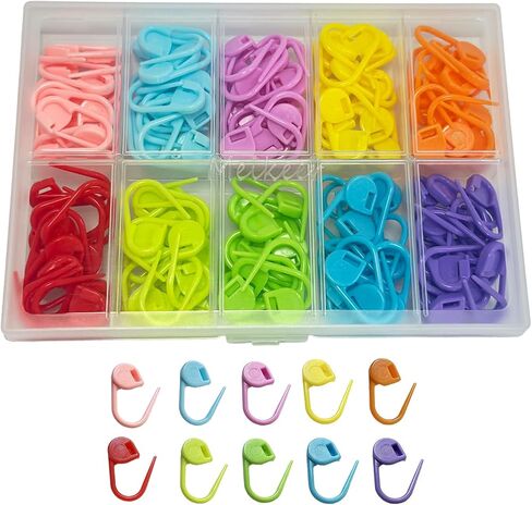 150 Pieces Knitting Crochet Locking Stitch Markers Stitch Needle Clip Counter 10 Colors (Color Ship Randomly) in Kuwait