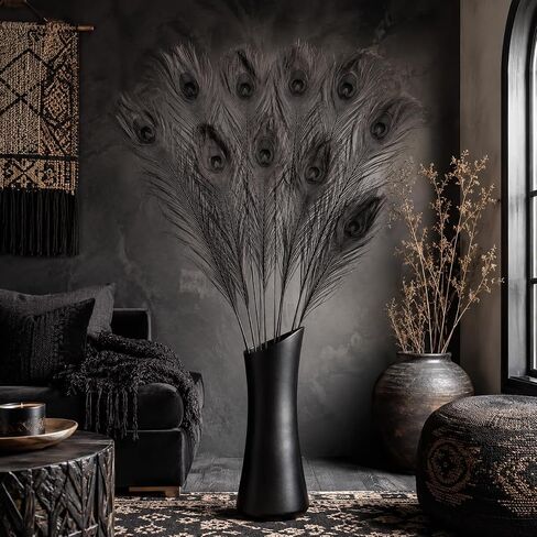 Xingamdd 10 Natural Peacock Feathers 32-34" w/Extenders for Vases in Kuwait