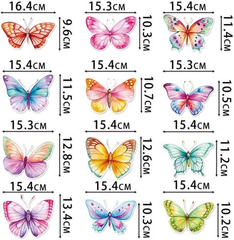 Butterfly Decorations, Kaluofan 24PCS Butterfly Party Decorations, Hanging Butterflies Spring Decorations, Hanging Ceiling Swirl for Spring Summer Easter Butterfly Themed Birthday Party Decorations in Saudi Arabia