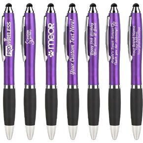 Bulk Personalized Stylus Pens for Touch Screens, 100 Pack Universal Touch Screen Capacitive Stylus Compatible with Kindle ipad iPhone Samsung, Purple in Kuwait