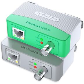 【مطور】محول لينوفيجن POE Over Coax EOC IP فوق محوري بحد أقصى 3000 قدم لنقل الطاقة والبيانات عبر كيبل محوري RG59 العادي لترقية نظام المراقبة التناظرية إلى نظام مراقبة IP in Kuwait