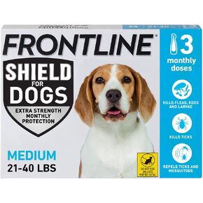 FRONTLINE Shield Flea & Tick Treatment for Medium Dogs 21-40 lbs. Count of 3 in Kuwait