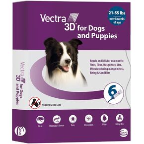 Vectra 3D Flea and Tick Prevention for Medium Dogs 21-55 lbs, 6‑Month in Kuwait