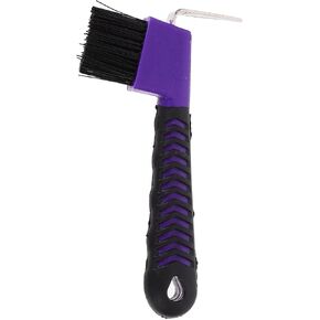 Horse Hoof Pick with Nylon Brush and Rubberized Stainless Steel Grip in Saudi Arabia