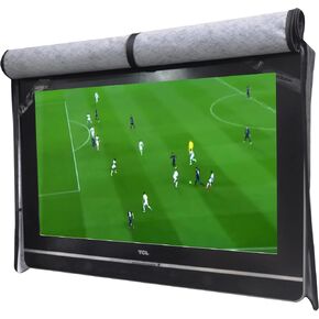 acoveritt Outdoor 32" TV Set Cover,Scratch Resistant Liner Protect LED Screen Best-Compatible with Standard Mounts and Stands (Beige) in Saudi Arabia