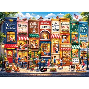 500 Piece Puzzles for Adults, Colorful Small Town Jigsaw Puzzles 500 Pieces in Saudi Arabia