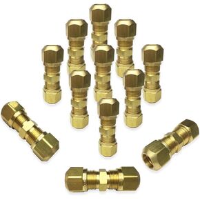 DOT Air Brake Fittings 3/8" Air Line Fittings Brass DOT Air Fittings Air Hose Fittings Air Compressor Straight Union Fittings for Nylon Hose 12pcs in Saudi Arabia