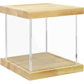 BenchPro Clear Acrylic Display Case for Trophy, Collectibles, Assemble Cube Display Box Stand Dust Proof Protection Showcase for Action Figures Toys. (1" Thick Wood, 10" H x 10" L x 10" D) in Saudi Arabia