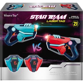 Laser Tag Set of 2, Lazer Tag Game with LED Score Display Vests for Kids,Teens & Adults, Birthday Gift Toys for Kids Ages 8 9 10 11 12+Year Old Boy & Girls in Kuwait