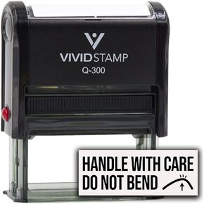 Handle with Care Do Not Bend (Arrow) Self Inking Rubber Stamp (Black Ink) - Q-300 in Saudi Arabia