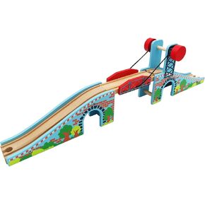 Z MAYABBO Wooden Train Tracks Accessories Wood Train Lifting Bridge for Railroad Tracks fits for All Railway Tracks in Kuwait