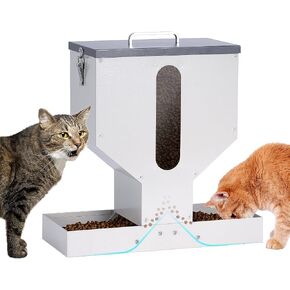 Automatic Cat Feeder 2 Cats Gravity Dual Cat Food Dispenser in Saudi Arabia