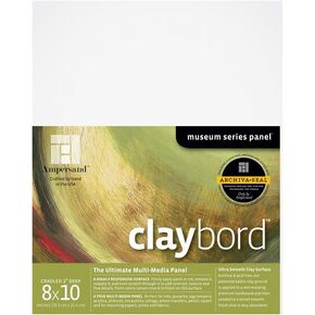 Ampersand Art Supply Wood Painting Panel: Museum Series Claybord, 8" x 10", 2" Cradled Profile in Saudi Arabia