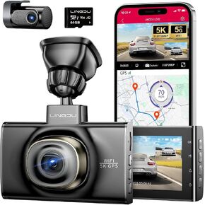 LINGDU D100 Smart Dash Cam for Cars, 2K Dash Cam with GPS WI-FI, Car Camera with 0.96" LCD Display, Night Vision, WDR, Parking Mode, Loop Recording, G-Sensor, 150° Wide Angle in Saudi Arabia