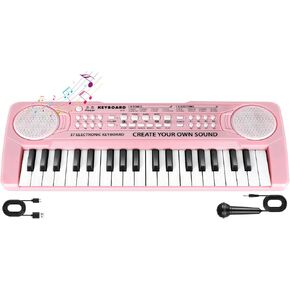 Kid Toddler Toy Piano Keyboard, 37 Keys Pianos Music Toys with Microphone in Kuwait