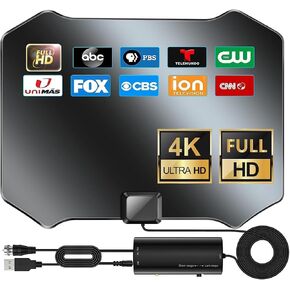 2023 TV Antenna Digital HD Indoor - Smart Antenna Long 400+ Miles Range - High Gain Amplifier Support 4K 1080p All TV's VHF UHF Outdoor Signal Booster in Kuwait