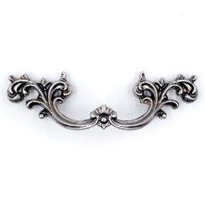 JETLAND French Provincial Drawer Pulls - 6-Pack, Aged Silver, 2-1/2" Hole Centers, Vintage Shabby Chic Pulls for Dresser Nightstand Cabinet, PW1619OS64 in Saudi Arabia