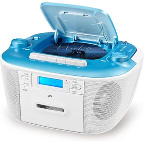 Gelielim مشغل الأقراص المضغوطة Boombox، Bluetooth Boombox مع راديو FM، مشغل أقراص مضغوطة محمول مع مكبرات الصوت، مشغلات الأقراص المضغوطة للمنزل مع جهاز التحكم عن بعد، مقبس سماعة الرأس يدعم CD-R/RW/MP3، USB، هدايا للوالدين in Kuwait