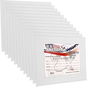 US Art Supply 4 X 4 inch Professional Artist Quality Acid Free Canvas Panel Boards 12-Pack (1 Full Case of 12 Single Canvas Panel Boards) in Saudi Arabia