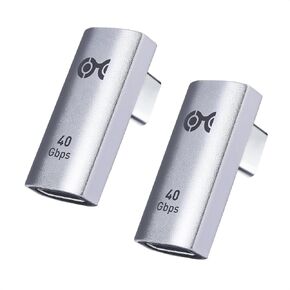 كيبل ماترز مجموعة محول USB-C بزاوية قائمة 40 جيجابايت في الثانية مع بي دي 240 واط (محول USB C 90 درجة) باللون الاسود - متوافق مع ثاندربولت 4 وUSB 4 وثاندربولت 3 من كومبو باك in Kuwait