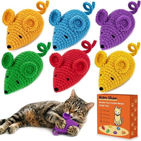 Retro Shaw Cat Toys Mice, Catnip Toys Mouse for Indoor Cats, 3 Pack in Saudi Arabia
