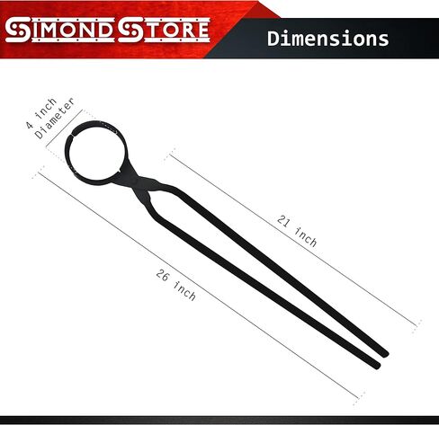 Simond Store 26" Blacksmith Tong - foundry crucible tongs - Heavy Duty Steel Graphite Crucible tong - Lifting and Pouring crucible tools for Smelting Metal Melting Refining Casting Gold, Silver in Saudi Arabia