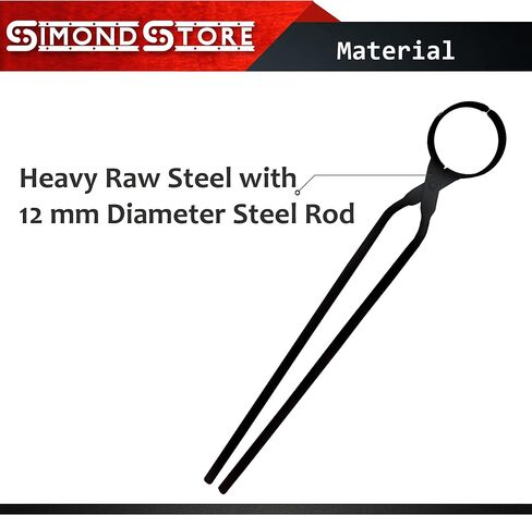 Simond Store 26" Blacksmith Tong - foundry crucible tongs - Heavy Duty Steel Graphite Crucible tong - Lifting and Pouring crucible tools for Smelting Metal Melting Refining Casting Gold, Silver in Saudi Arabia