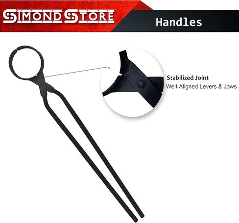 Simond Store 26" Blacksmith Tong - foundry crucible tongs - Heavy Duty Steel Graphite Crucible tong - Lifting and Pouring crucible tools for Smelting Metal Melting Refining Casting Gold, Silver in Saudi Arabia