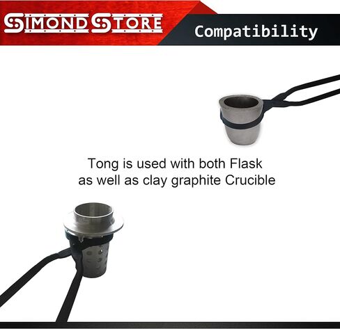 Simond Store 26" Blacksmith Tong - foundry crucible tongs - Heavy Duty Steel Graphite Crucible tong - Lifting and Pouring crucible tools for Smelting Metal Melting Refining Casting Gold, Silver in Saudi Arabia