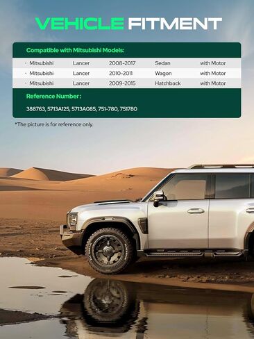 منظم نوافذ الطاقة من جانب السائق الأمامي الأيسر YHTAUTO مع استبدال مجموعة المحرك لـ 2008-2017 Mitsubishi Lancer in Kuwait