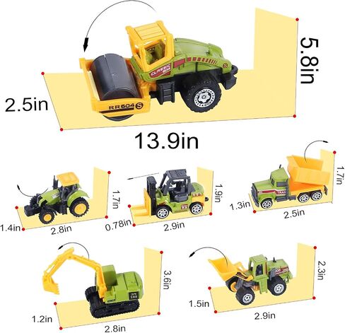 ANDOLO Mini Construction Truck Toy Small Construction Toys Vehicle Tractors in Kuwait