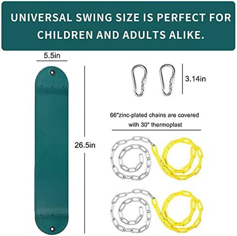Trapeze Swing SeatBar Rings 48'' Heavy Duty Plastic Coated Chains Swing Set Accessories in Kuwait