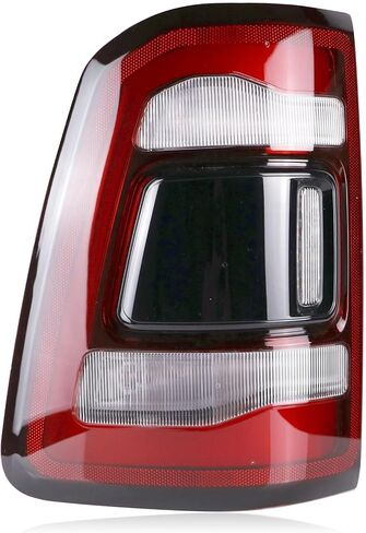 Tail Lights Assembly Without Blind Spot Compatible with Ram 1500 2019 2020 2021 2022 Left Driver Side Taillights Rear Brake Light Black Smoke LED Tail Lamps Replace 55112993AB in Kuwait
