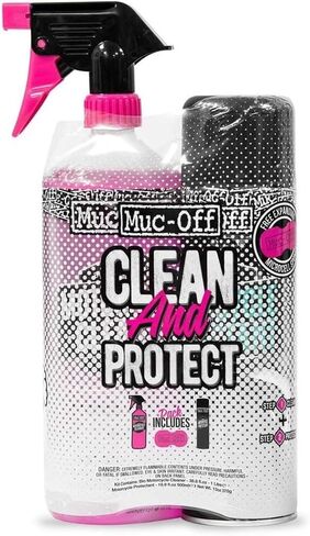 Muc Off Motorcycle Care Duo Kit - Motorcycle Cleaning Kit, Motorcycle Detailing Kit - Includes Motorcycle Cleaner and Protection Spray in Saudi Arabia