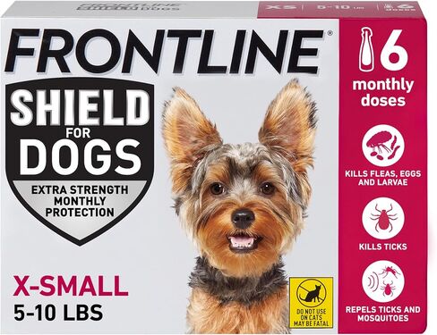 FRONTLINE Shield Flea & Tick Treatment for X-Small Dogs 5-10 lbs., Count of 3 in Kuwait