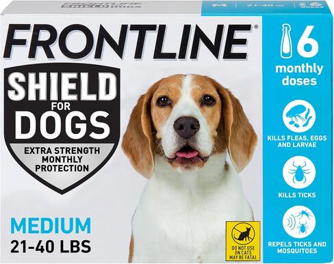 FRONTLINE Shield Flea & Tick Treatment for Medium Dogs 21-40 lbs. Count of 3 in Kuwait