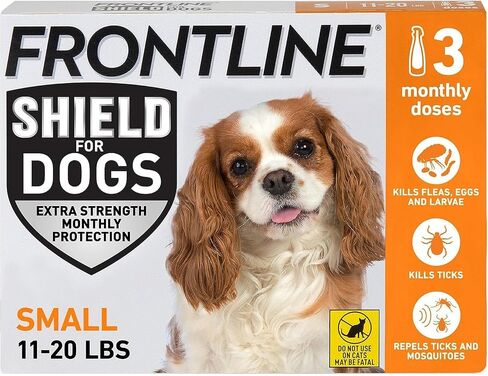 FRONTLINE Shield Flea & Tick Treatment for Small Dogs 11-20 lbs., Count of 3 in Kuwait