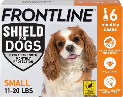 FRONTLINE Shield Flea & Tick Treatment for Small Dogs 11-20 lbs., Count of 3 in Kuwait
