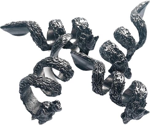 Norse Tradesman Wolf and Rune Beard Bead Coils (8-Pack) - Viking Hair Jewelry for Beards, Hair and Dreadlocks in Saudi Arabia